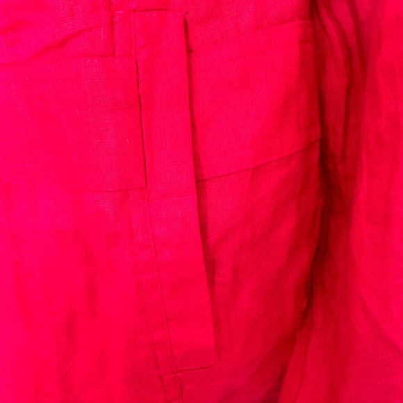 Vintage Coldwater Creek 100% Linen Button Front Jacket W 18 NWT Red $80 - Picture 10 of 16